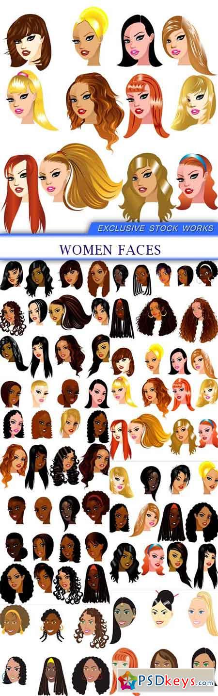 Women Faces 8X EPS
