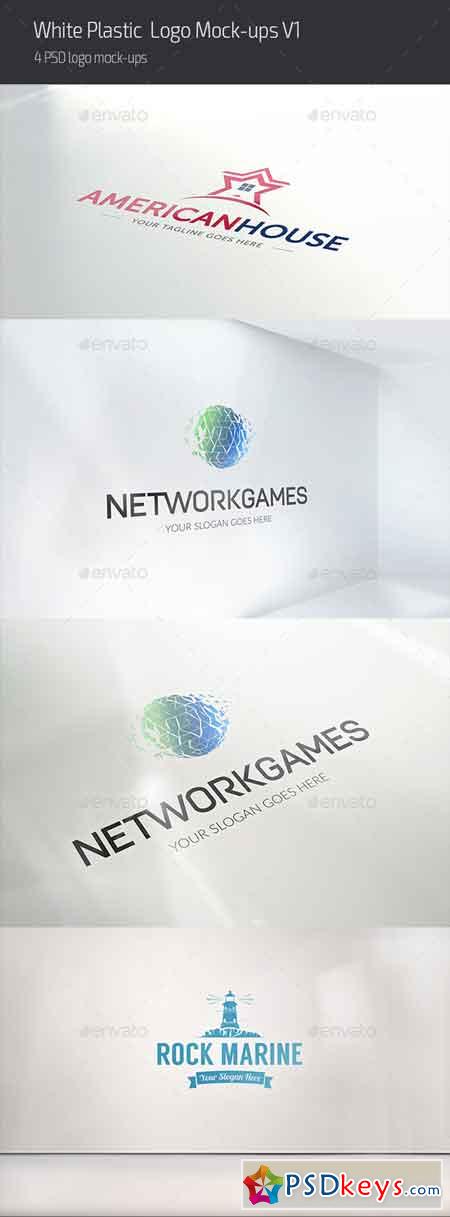 White Plastic Logo Mock-ups V1 16749935