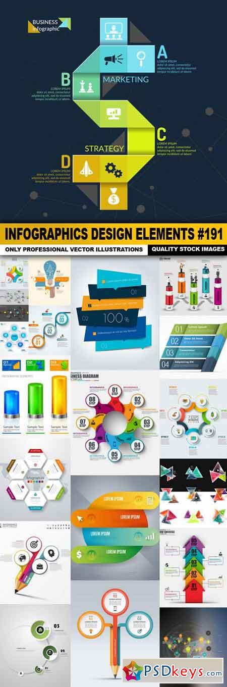 Infographics Design Elements #191 - 20 Vector