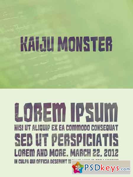 Kaiju Monster Font