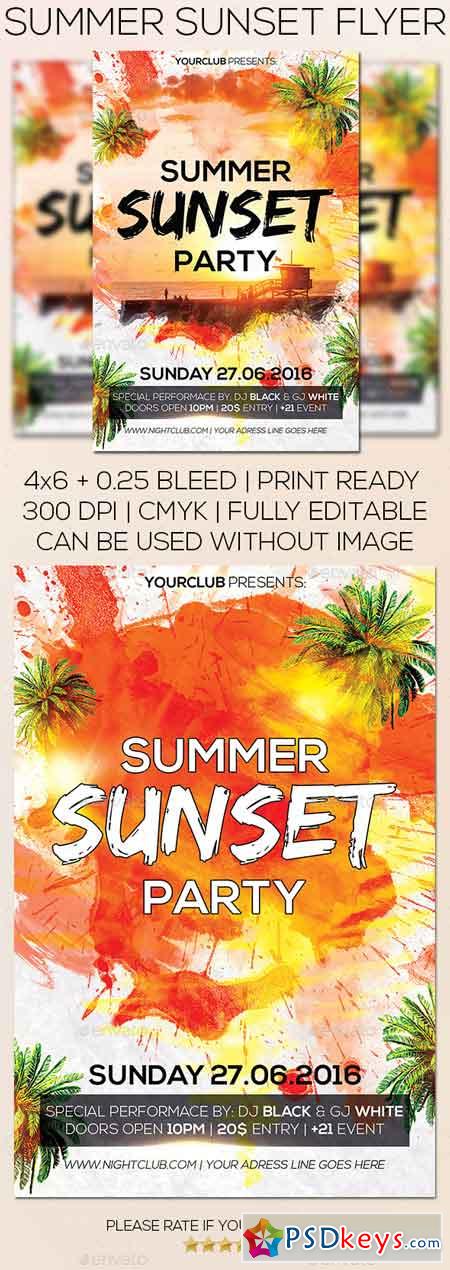 Summer Sunset Flyer 16834381