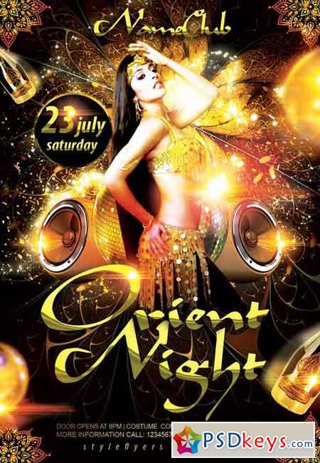 Orient Night PSD Flyer Template + Facebook Cover