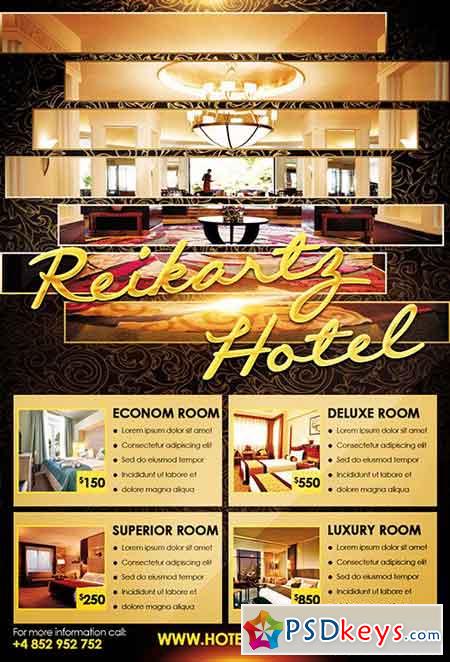 Hotel PSD Flyer Template + Facebook Cover