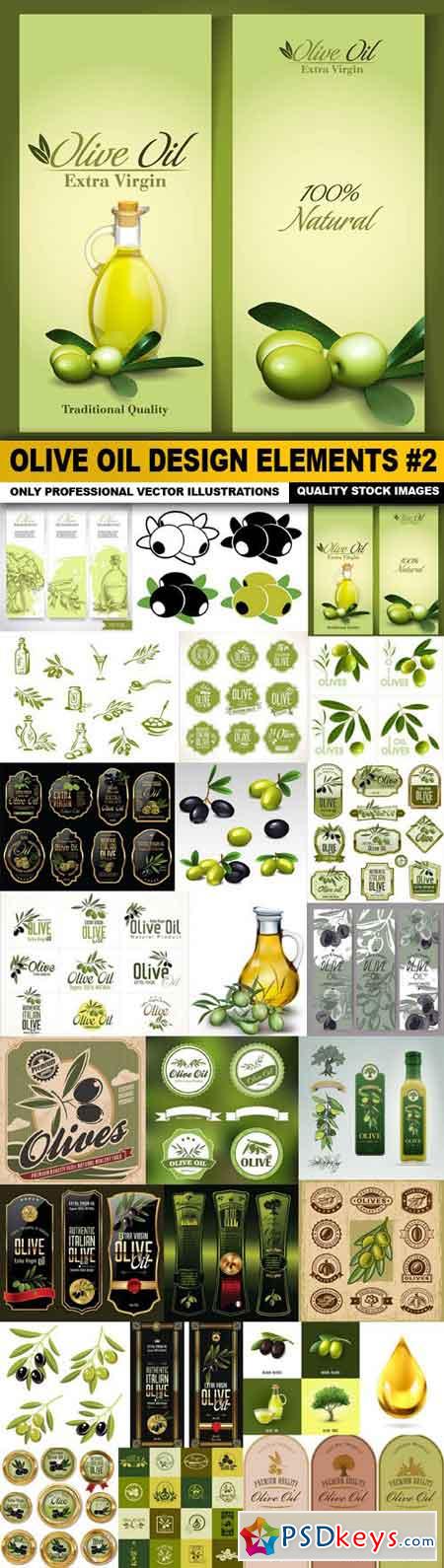 Olive Oil Design Elements #2 - 25 Vector
