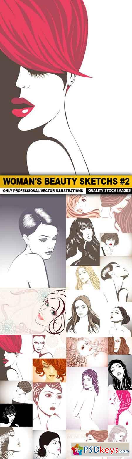 Woman's Beauty Sketchs #2 - 25 Vector