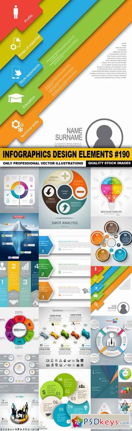 Infographics Design Elements #190 - 20 Vector