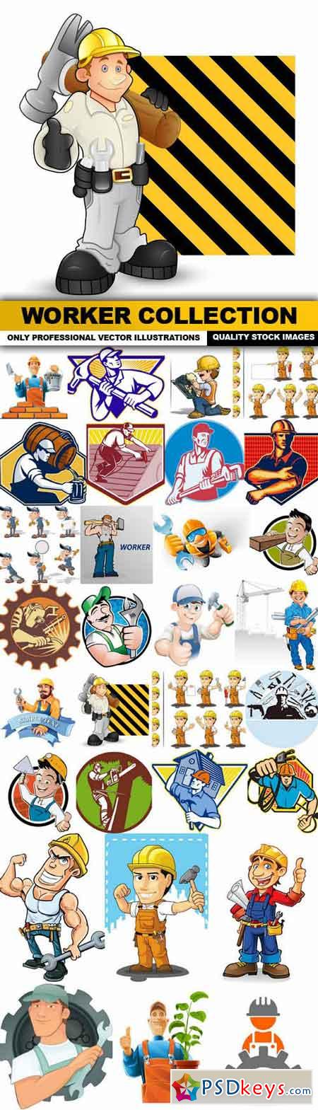 Worker Collection - 30 Vector