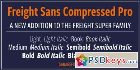 Freight Sans Compressed Pro Font Family