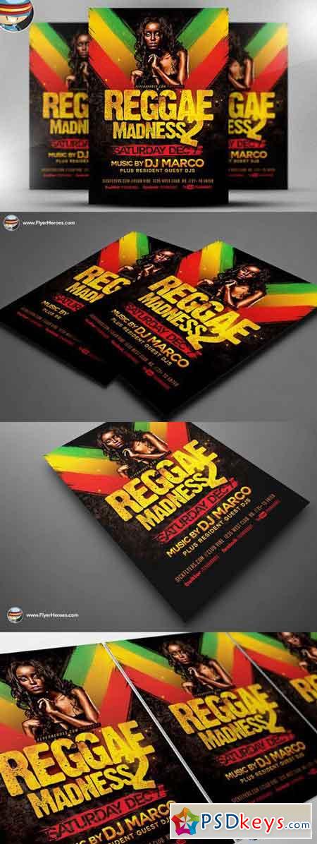 Reggae Madness Flyer Template 464786 » Free Download Photoshop Vector ...