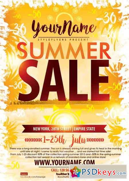 Summer Sale V3 PSD Flyer Template