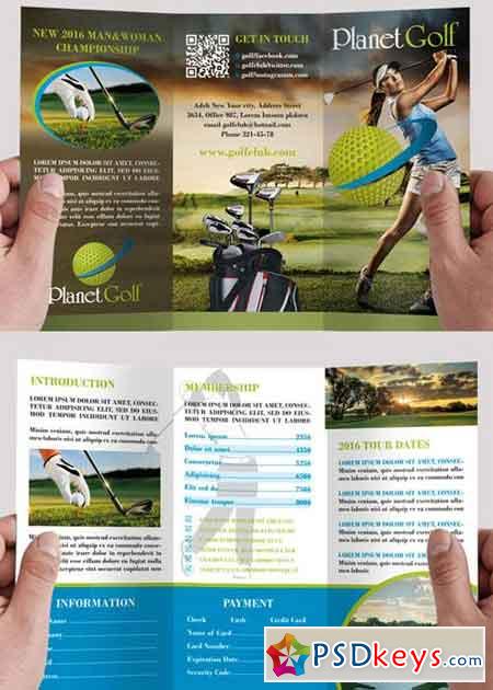 Golf Club PSD Tri-Fold PSD Brochure Template