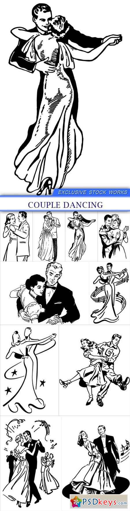 Couple Dancing 10X EPS