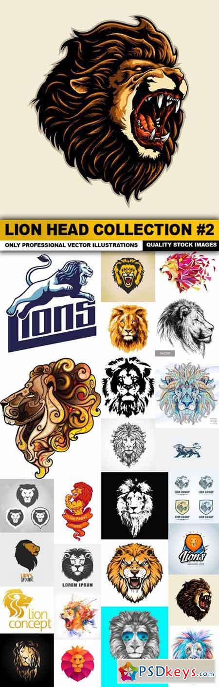 Lion Head Collection #2 - 25 Vector