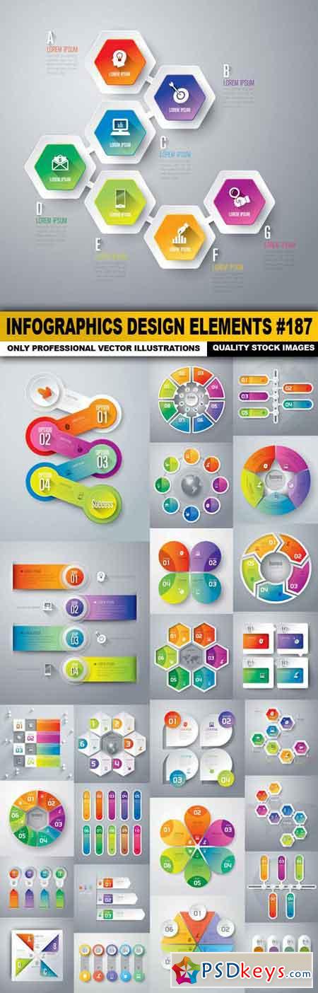 Infographics Design Elements #187 - 25 Vector