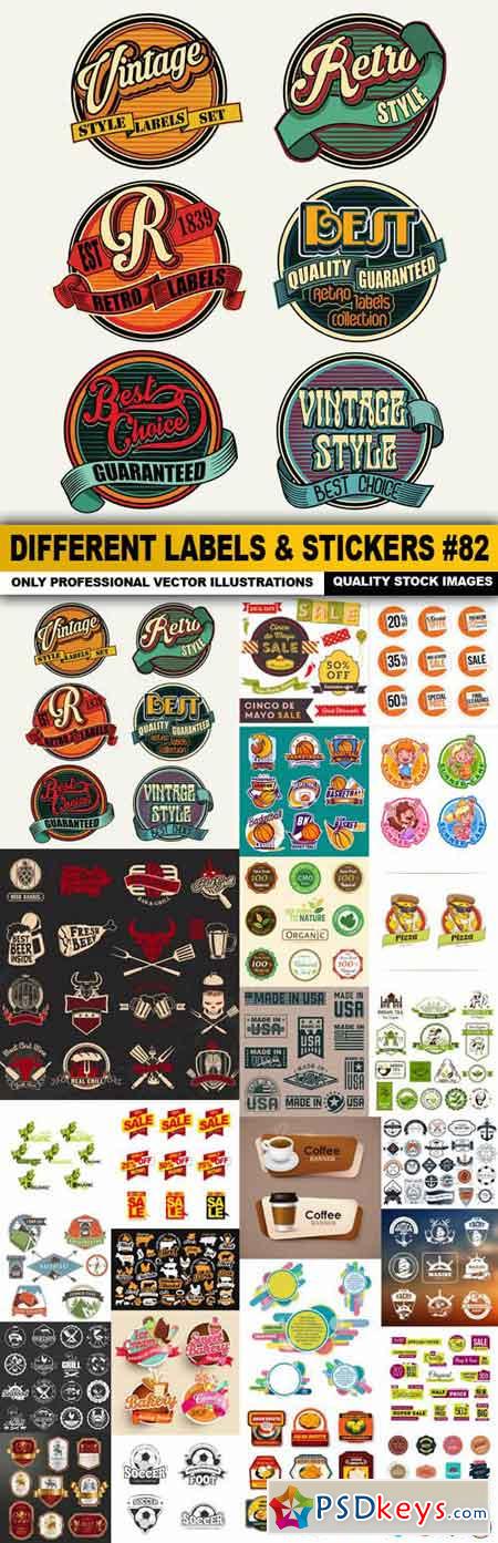 Different Labels & Stickers #82 - 25 Vector