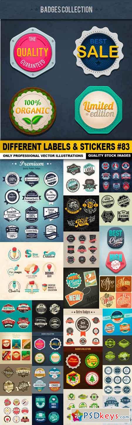 Different Labels & Stickers #83 - 25 Vector