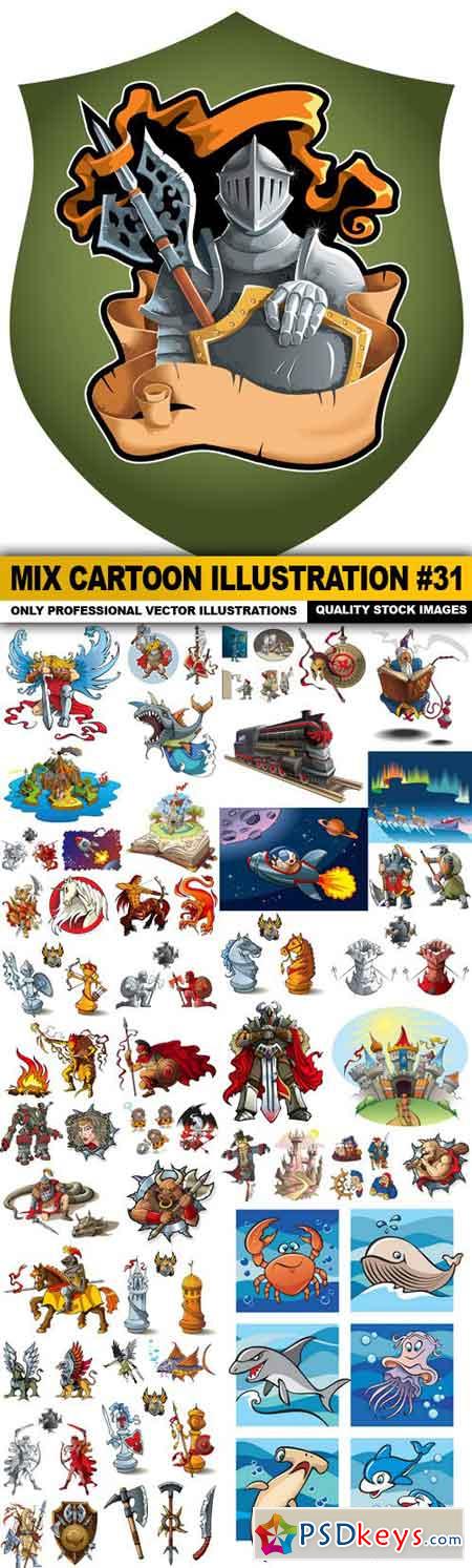 Mix cartoon Illustration #31 - 50 Vector