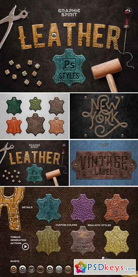 Leather Layer Styles For Photoshop 758880