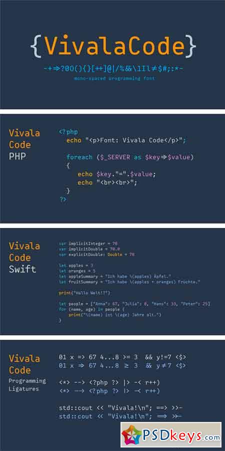 Vivala Code Font Family