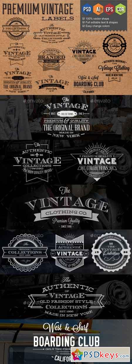 Premium Vintage Labels 6677647