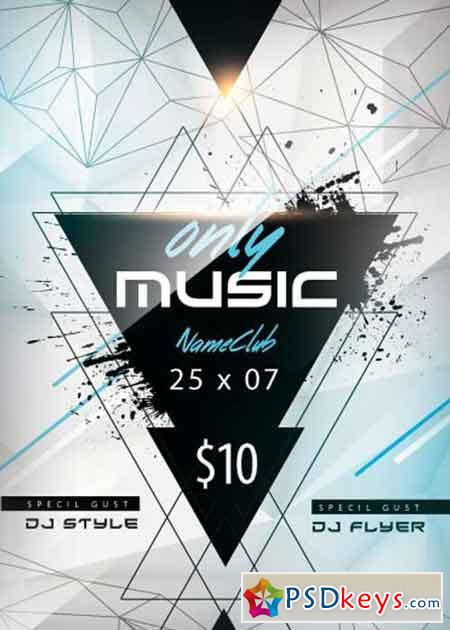Only Music PSD Flyer Template