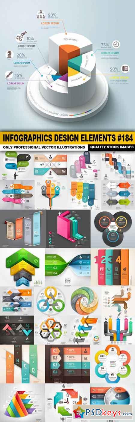 Infographics Design Elements #184 - 30 Vector