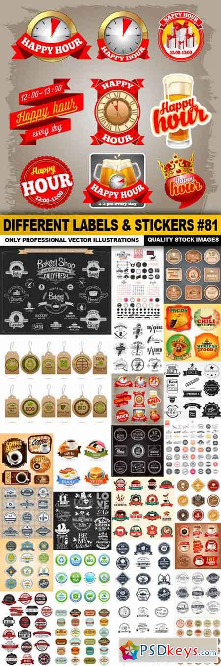 Different Labels & Stickers #81 - 25 Vector