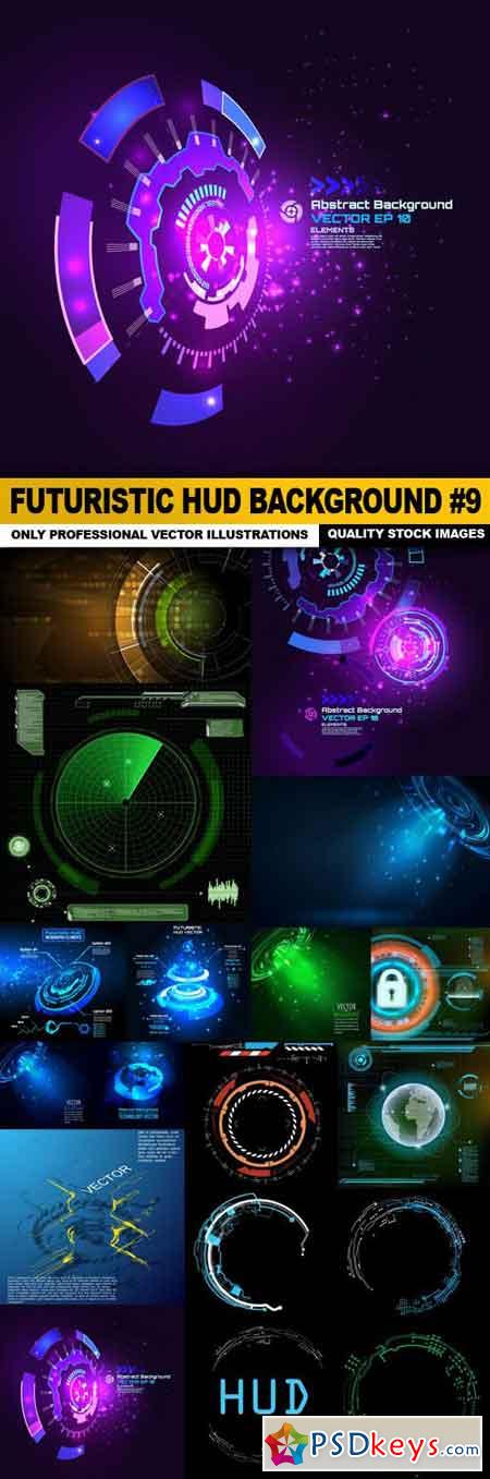 Futuristic HUD Background #9 - 15 Vector