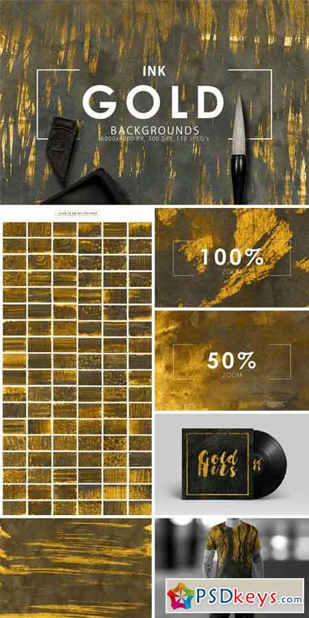 Gold Ink Backgrounds 772163