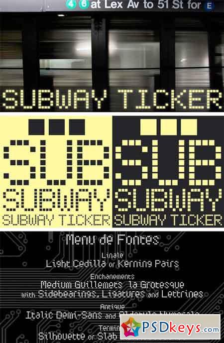 Subway Ticker Font