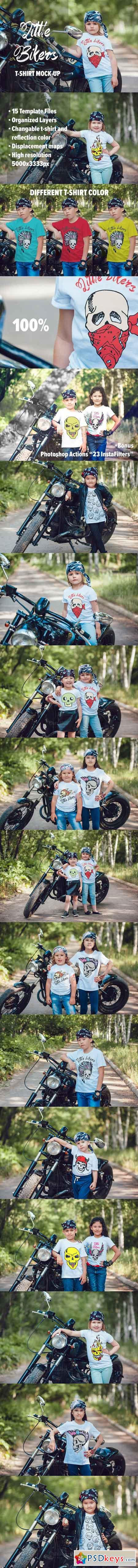 Little Bikers T-Shirt Mock-Up 779079