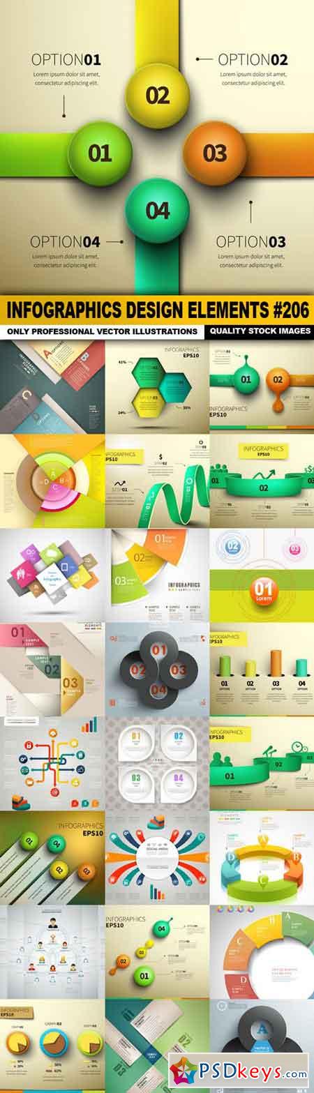 Infographics Design Elements #206 - 25 Vector