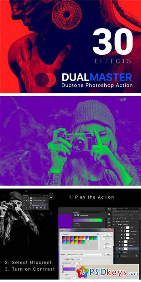 DualMaster Duotone Photoshop Action 769727