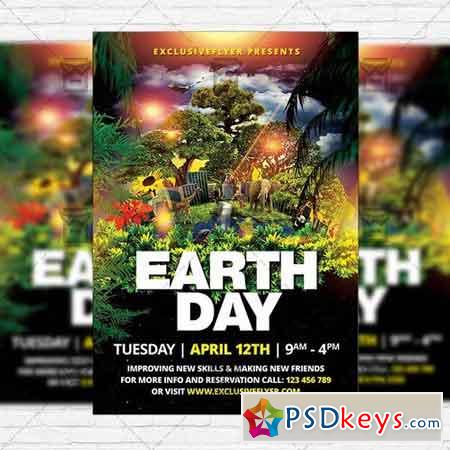 Earth Day  Premium Flyer Template + Facebook Cover