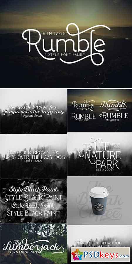 Rumble 4 Font Family 786945