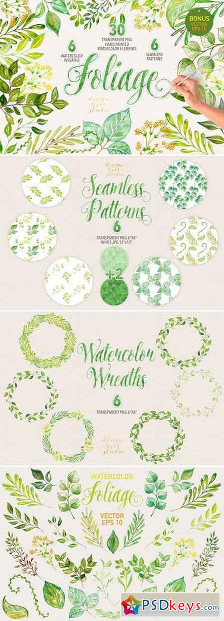 Watercolor foliage collection 752830