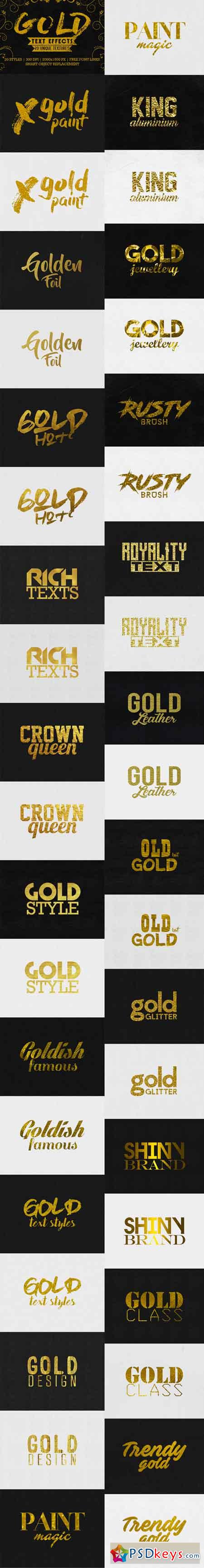 Gold Text Effects 16811782