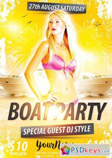 Boat Party PSD Flyer Template