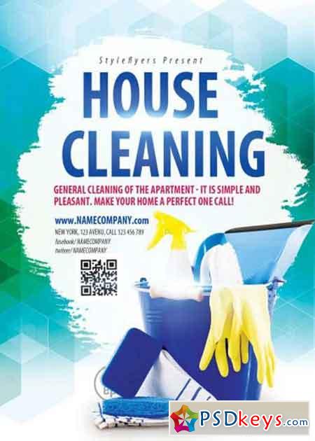 House Cleaning PSD Flyer Template