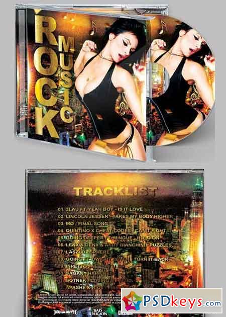 Rock Star CD Cover PSD Template