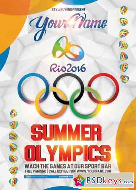 Summer Olympics PSD Flyer Template 2