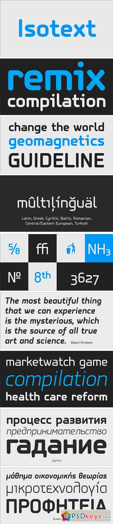 PF Isotext Pro Font Family