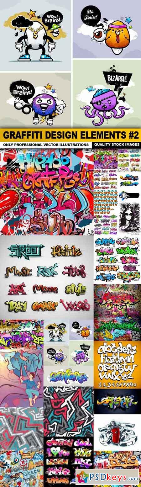 Graffiti Design Elements #2 - 25 Vector