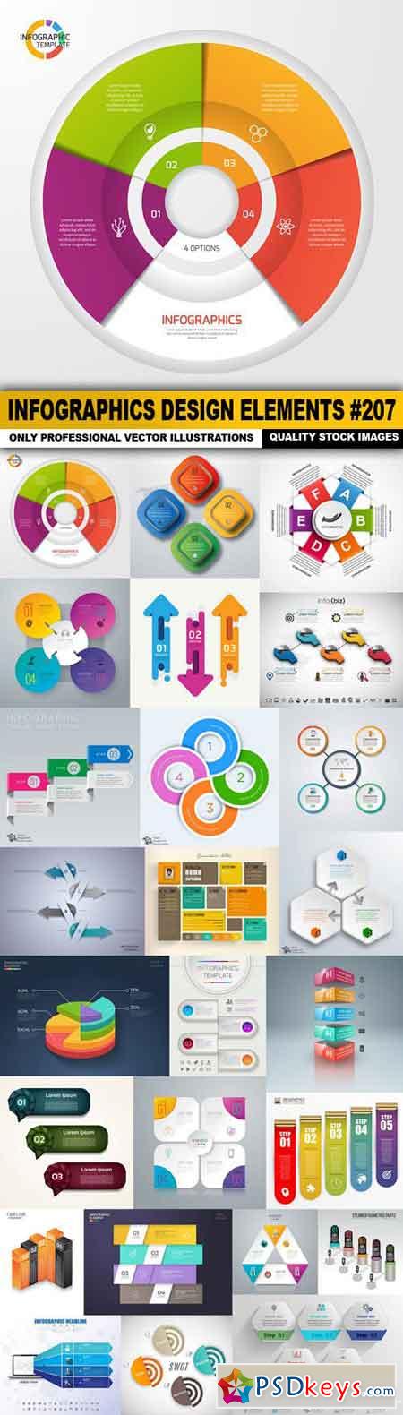 Infographics Design Elements #207 - 25 Vector