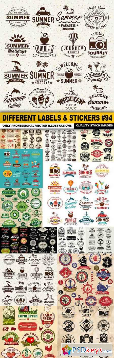 Different Labels & Stickers #94 - 15 Vector