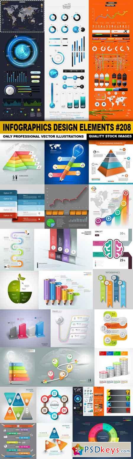 Infographics Design Elements #208 - 25 Vector