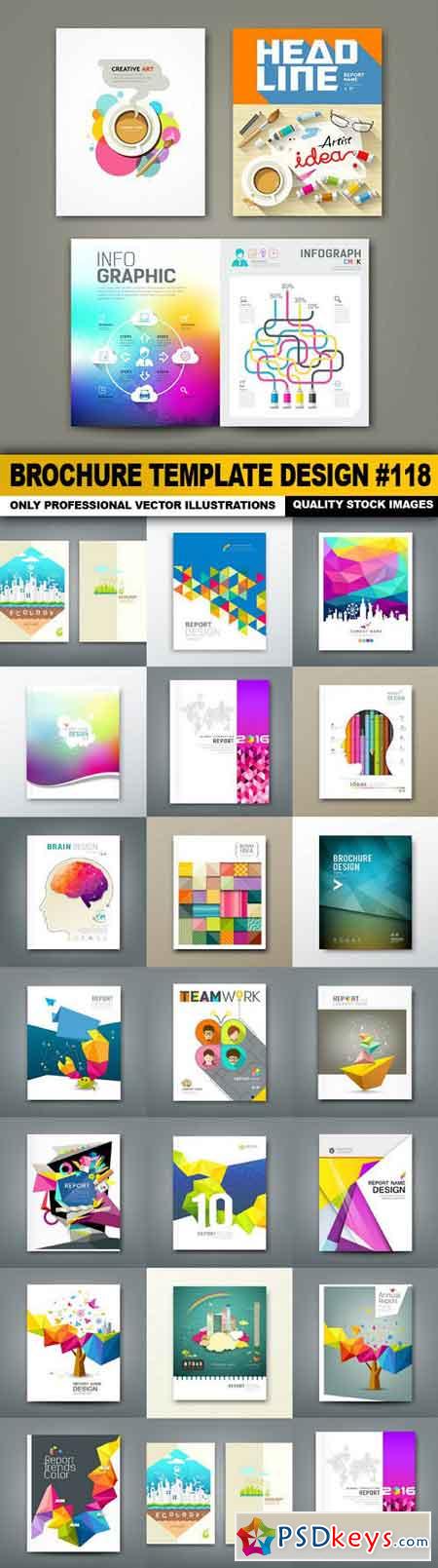 Brochure Template Design #118 - 20 Vector