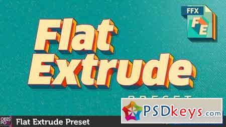 Flat Extrude Preset - After Effects Projects