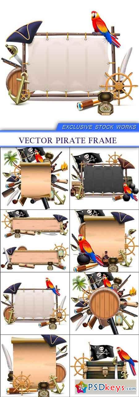 Vector Pirate Frame 8X EPS