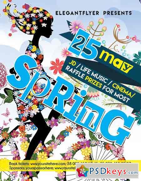 Spring Time Flyer PSD Template 2 + Facebook Cover